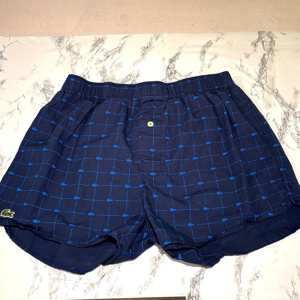 3 PAIR Men’s Boxers. 1 Lacoste Medium, 2 Ralph Lauren Small. NWOT